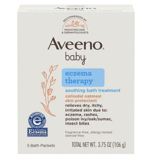 Sachets de bain AVEENO pour le Traitement contre l'eczéma chez les bébés, 109g