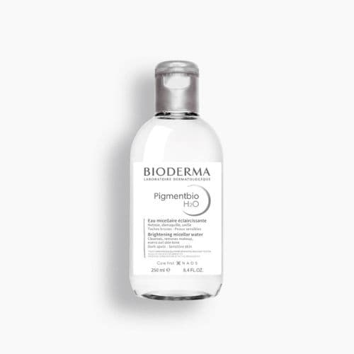 Eau micellaire unifiante éclat pour peau hyperpigmentée, taches brunes Pigmentbio H2O 250 BIODERMA 250ml