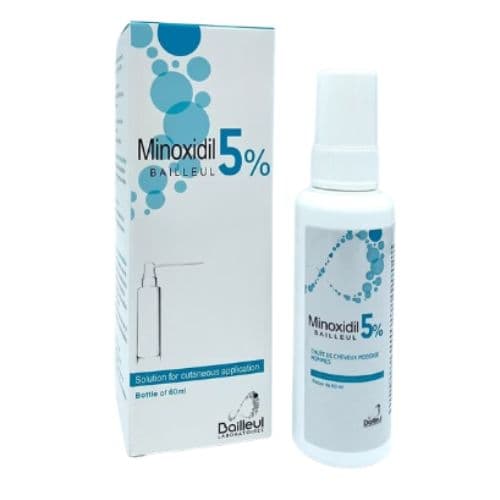 Solution de minoxidil Bailleul à 5 ​​% pour application cutanée, 60ml